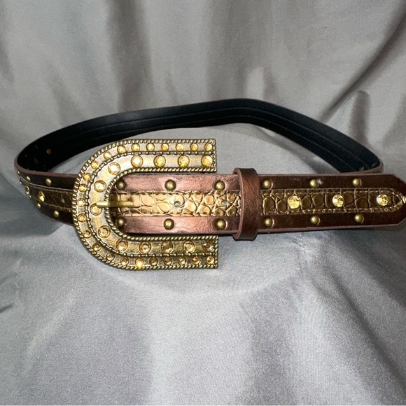 Apt. 9 Belt Womens 6P Faux Leather Studded Boho Hippie Y2K Embellished Cowgirl - Picture 3 of 6